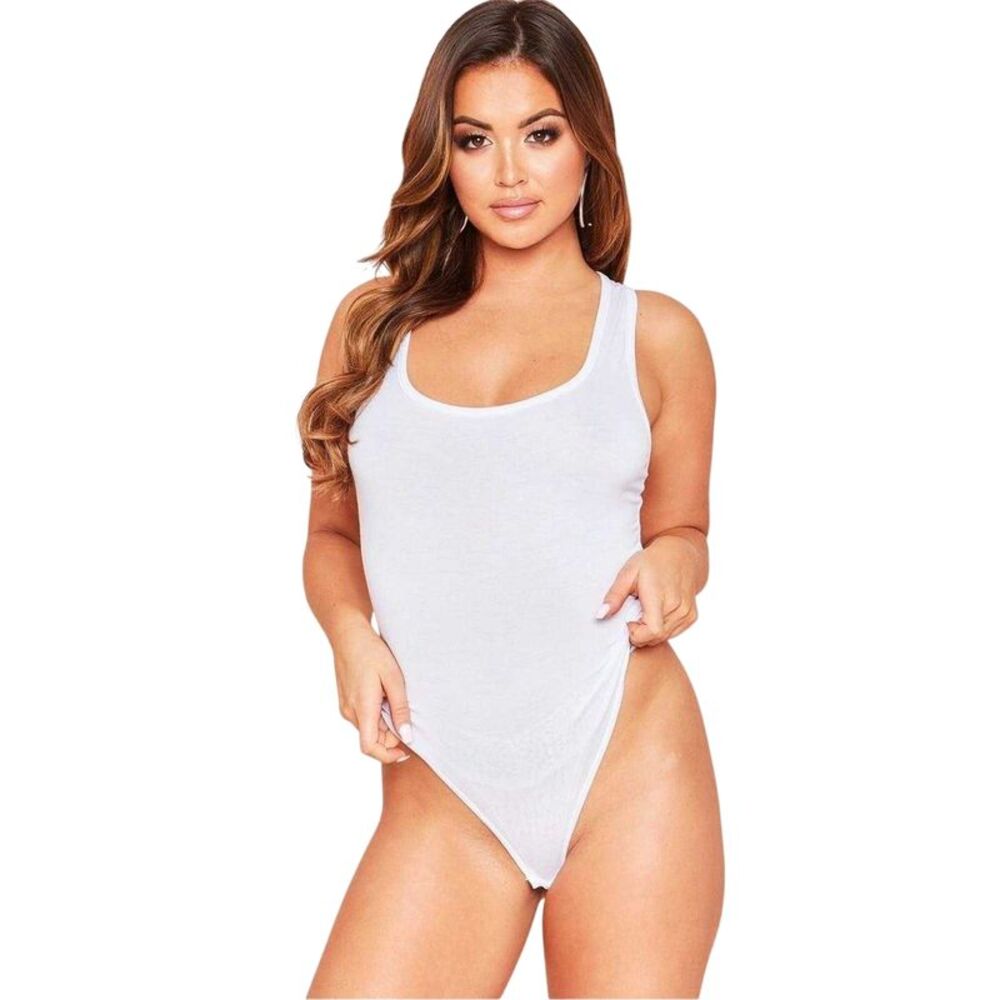 Missy Empire Womens/Ladies Jersey Onesie / White